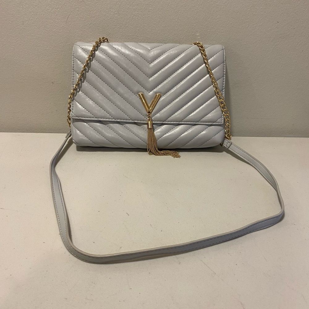 Crossi gray and gold accents cross body sling shoulder women’s bag